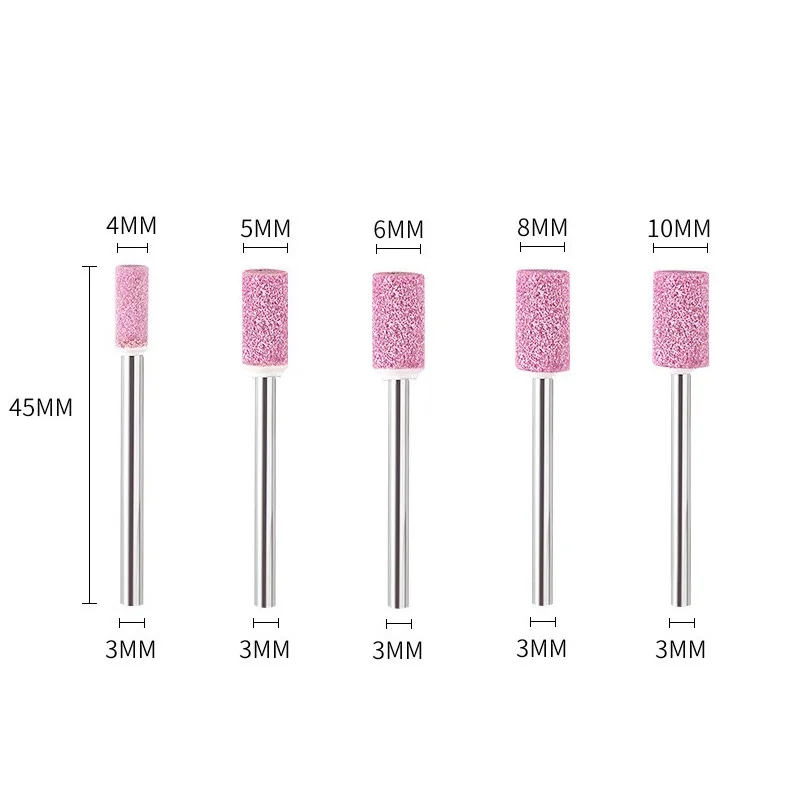 10Pcs Abrasive Mounted Stone Polishing Head Grinding Stone Wheel Sanding Bits 3mm Shank Electric Drill Power Tools Accessories