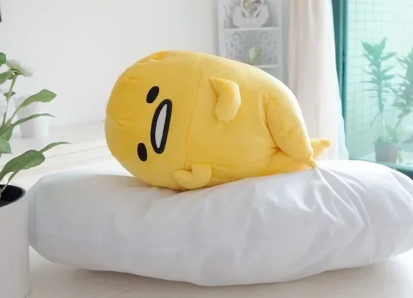 Nieuwe 40 cm Sanrio Gudetama Knuffels Kawaii Ei Anime Figuur Soft Gevulde Plushie Poppen Lui Ei Kussens Leuke Meisje verjaardagscadeautjes