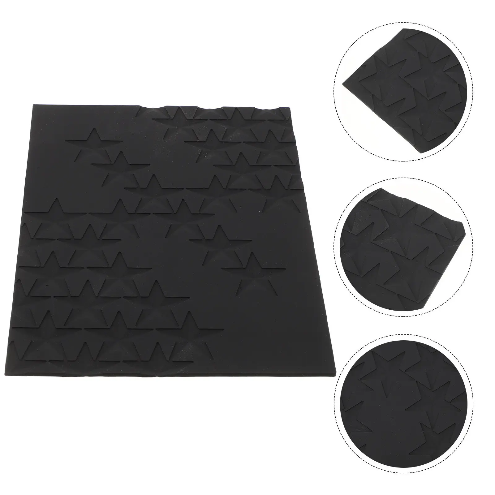 Star Textured Silicone Baking Mat Embossed Fondant Cake Mat Non Stick Oven Safe Flexible Resilient Pastry Tool for Home Bakery