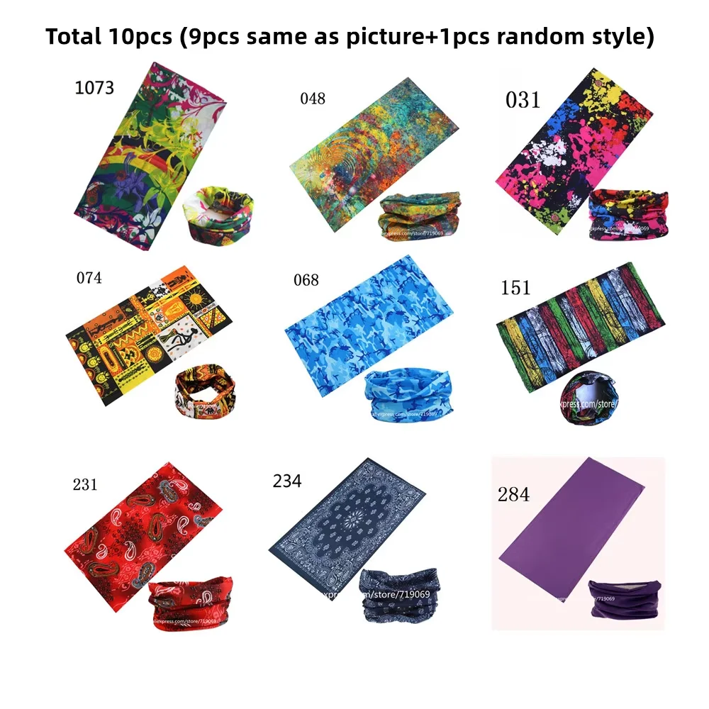 Mixed Batch Multifunctional Headwear Neck Bandana Multi Scarf Tube Mask Cap Large Number of Style Wholesale/Retail