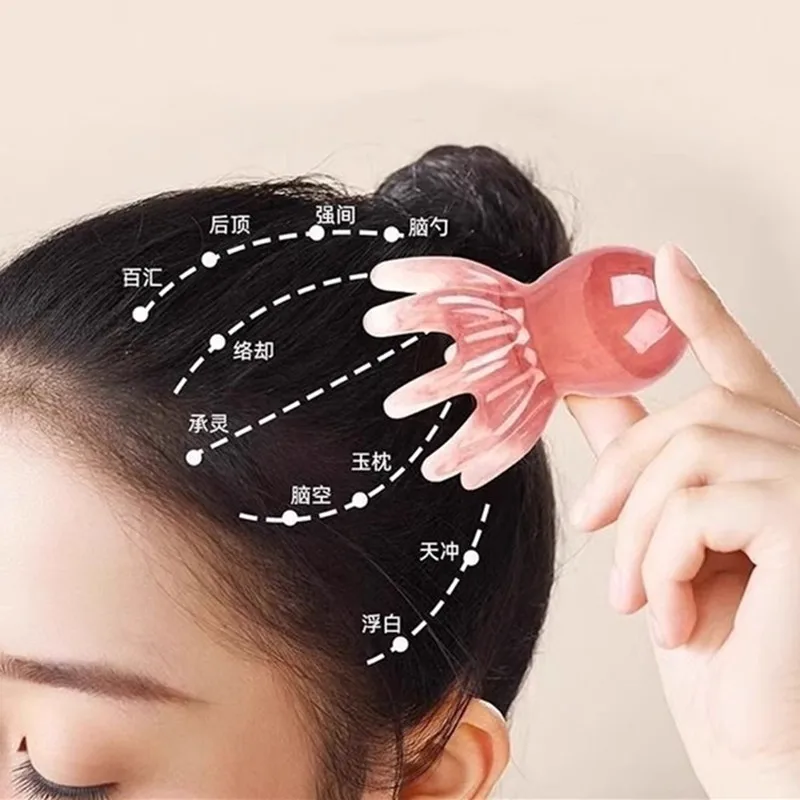 

Portable Octopus Scalp Massager Wide Tine Comb For Tension Relief Acupressure At Home And Office Travel