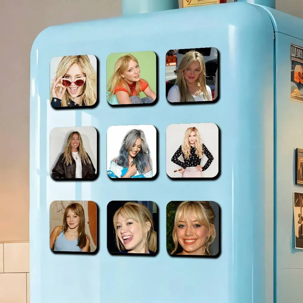 For Hilary Duff Fridge Magnetic Cards Cover Metal Icebox Cabinet Custom Refrigerator Magnets