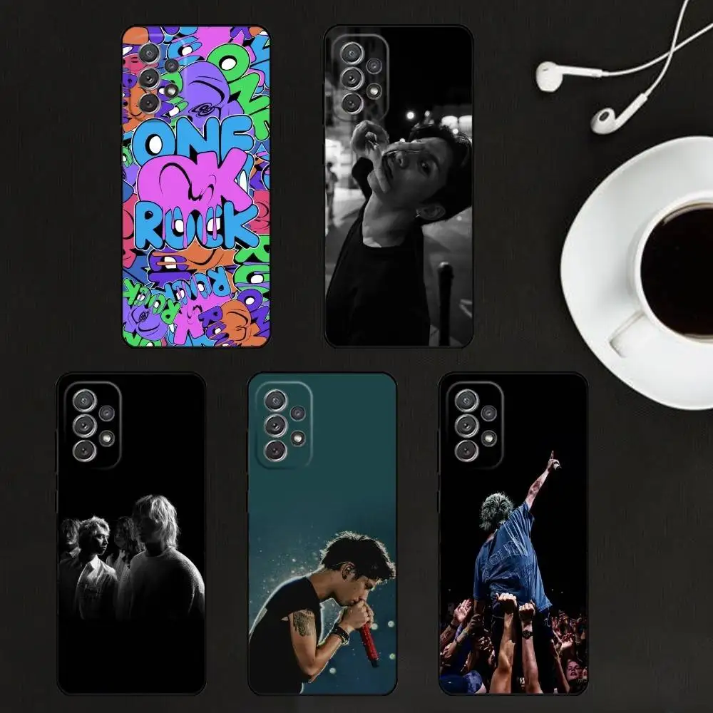 Funda de teléfono Bilingual Rock Vibe O-ONE OK ROCK para Samsung S25, S24, S21, S22, S23, S30, Ultra, S20, Plus, otros, funda negra suave
