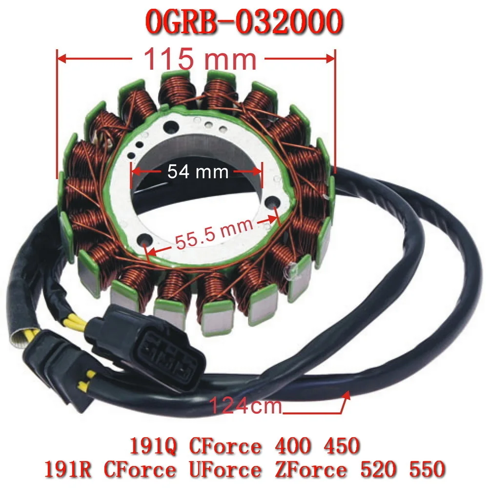 18 Pole Stator Coil Long Cable 0GRB-032000 For CFmoto CForce UForce ZForce 550 ENGINE 2016 191R-X550 ATV UTV SSV Accessories