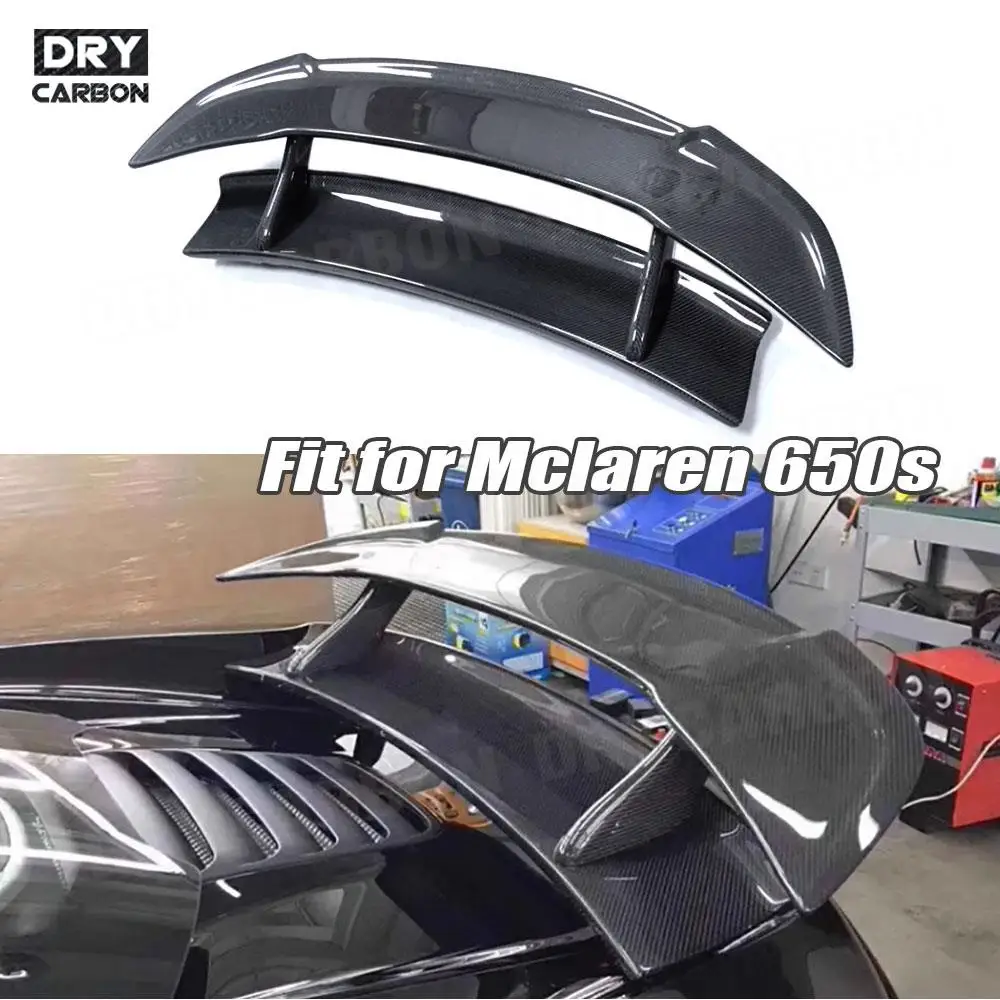 

Carbon Fiber Car Rear GT Wing Spoiler for Mclaren 650s MP4-12C FRP Two Layers Racing Spoiler Trunk Duck Body Kits Accessories