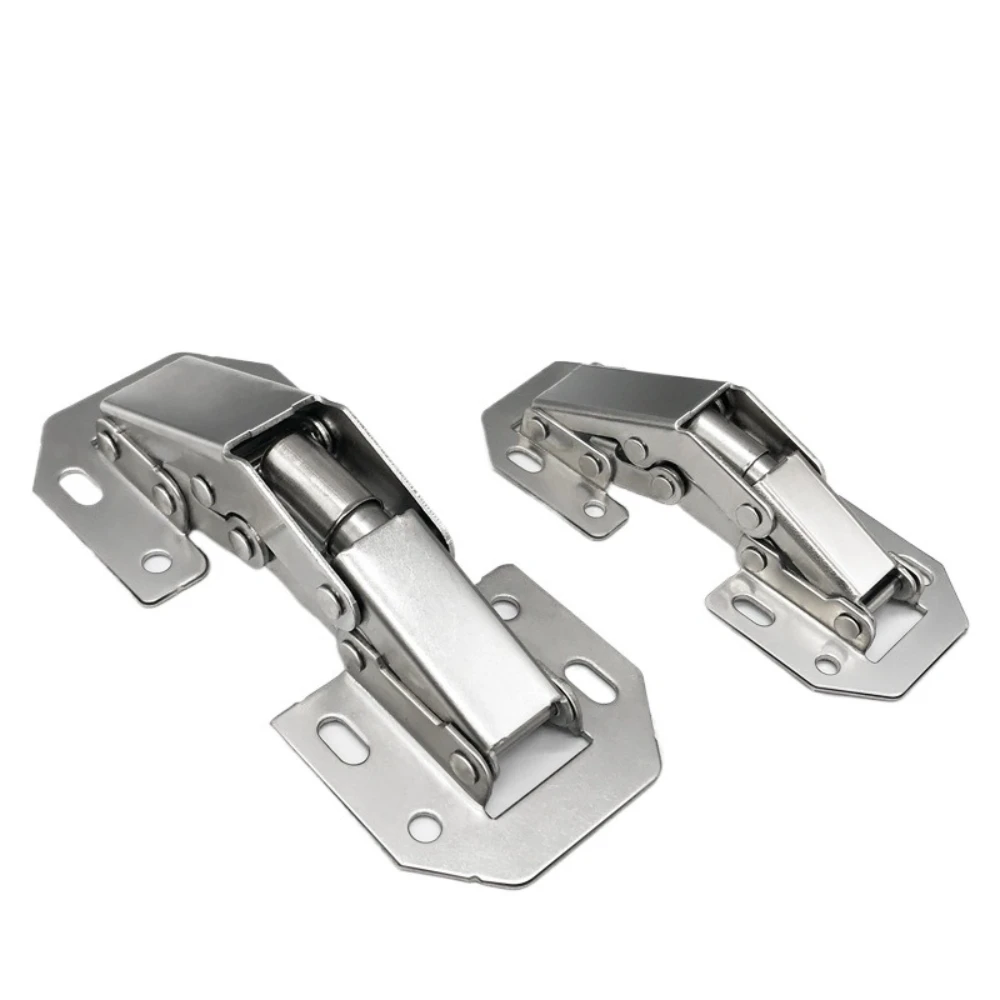 

2pcs Holefree Hinges Folding Sheets Cold-rolled Steel Universal Concealed Wardrobe Cabinet Door Hinges Furniture Hardware Hinges