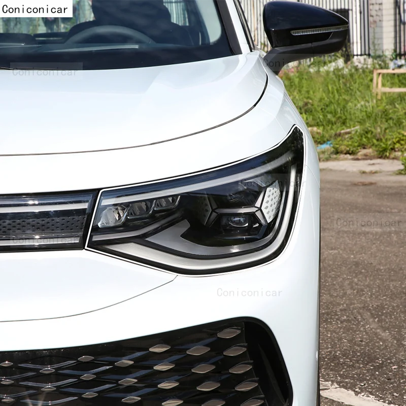 ل Volkswagen ID.6 X 2021-2024 سيارة العلوي الغطاء الواقي فيلم الضوء الأمامي شفافة بولي TPU كشافات الملحقات