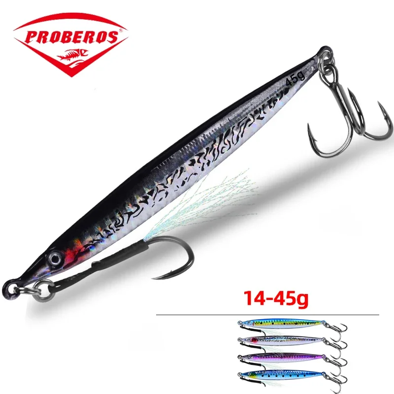 Metal JIG Ultra Realistic Fishing Lures with 3D-Printed Design for Saltwater Angling Lead Fishing Lures That Sink Quickly