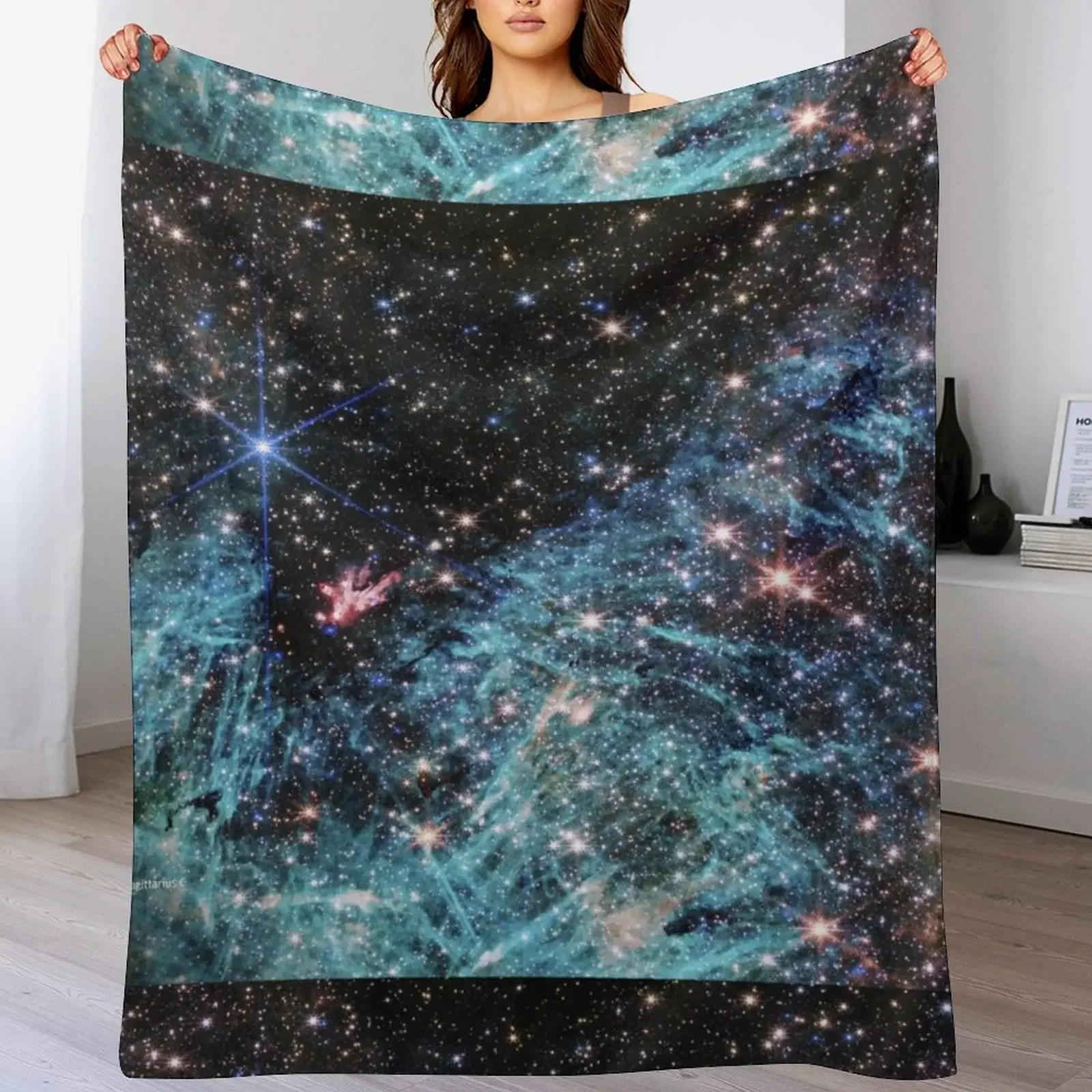 

Sagittarius C (James Webb/JWST) a space poster Throw Blanket Men's Soft Warm Throw Blanket for Couch