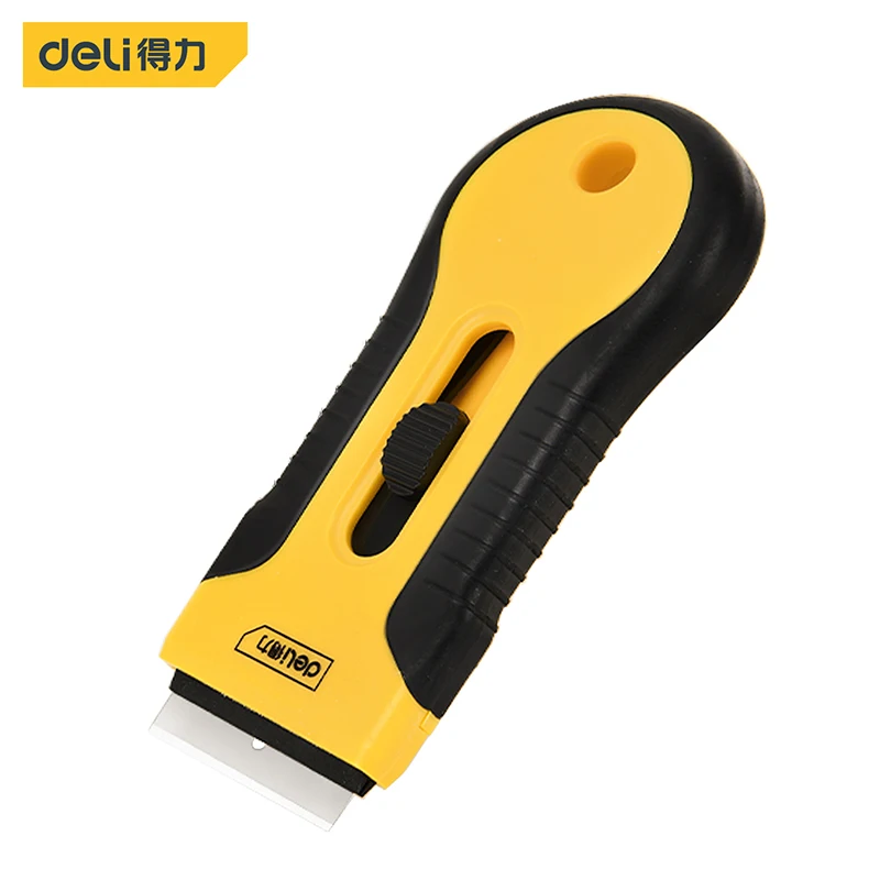 Deli 1 Pcs Glue Removal Scraper for Sticker Paintwork Ceramic Tiles Cleaning Multifunctional Household Cleaner Hand Tool Spatula