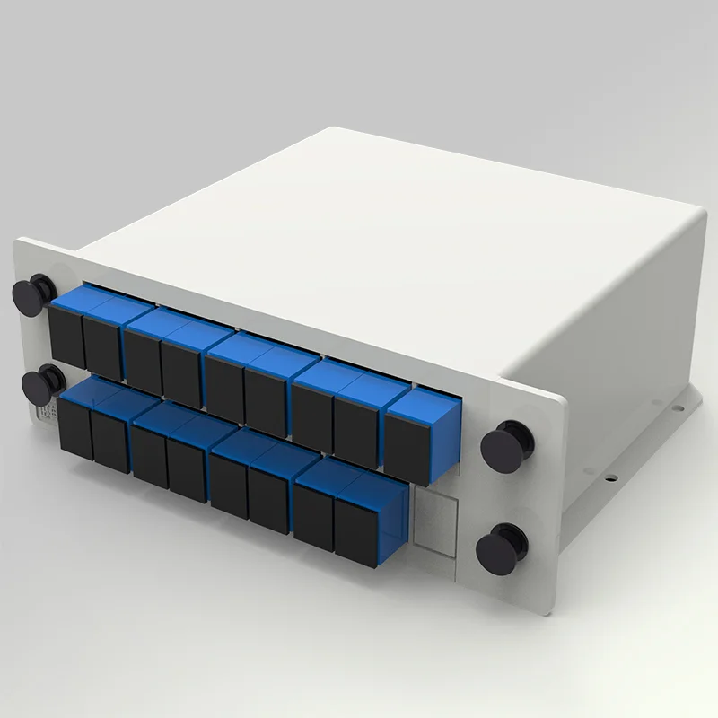 مقسم الألياف الضوئية 1-2 1-4 1-8 1-16 SC APC صندوق كاسيت المكونات في نوع الفاصل البصري