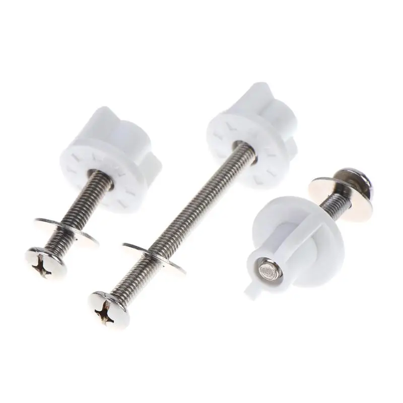 2Pcs M6 Anti-Loose Toilet Seat Hinge Screw Fixings Replacement Parts for Home Bathroom Toilet Stable Fixing