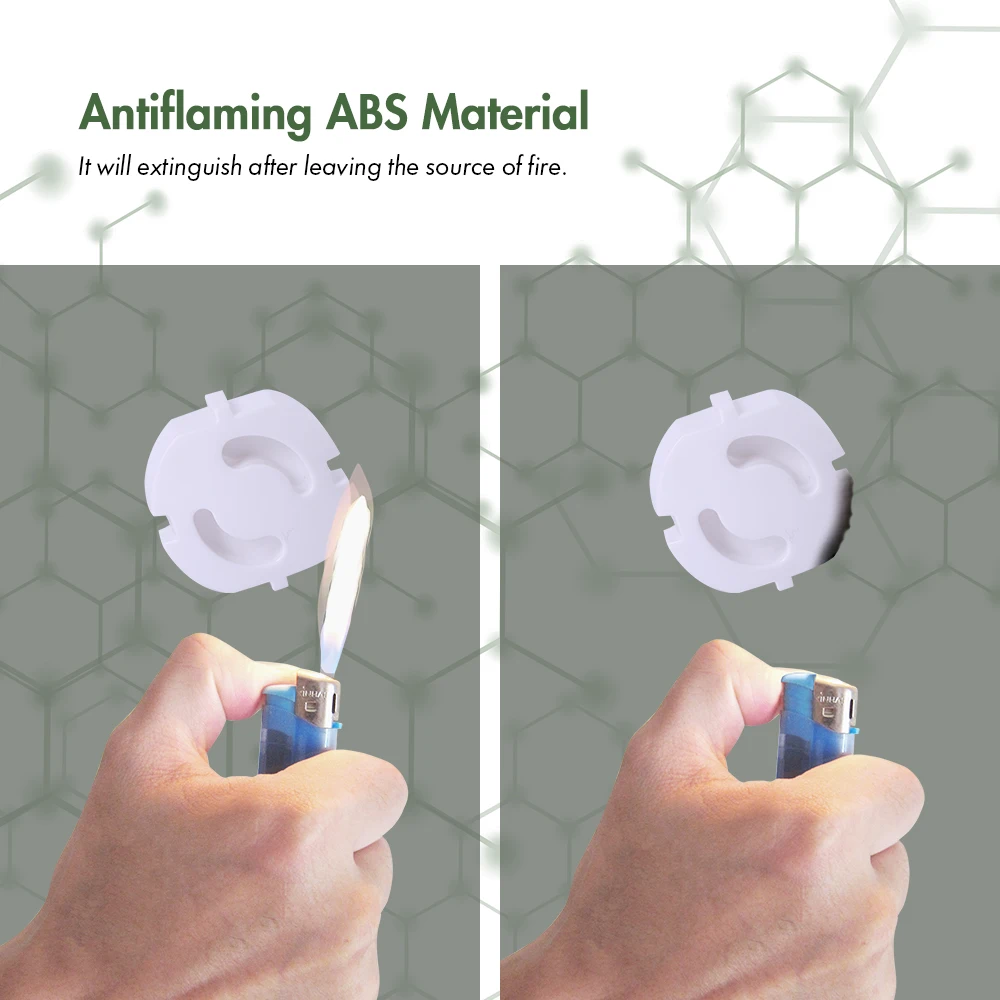 EUDEMON-cubierta de toma de corriente con soporte europeo, Protector de seguridad para bebés y niños, tapones a prueba de golpes eléctricos,
