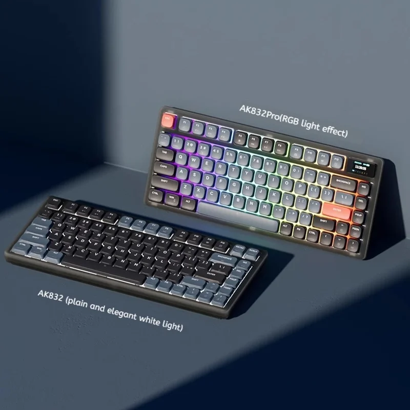 

Ajazz Ak832pro Dwarf Mechanical Keyboard Wireless Bluetooth Adapter For Tablet Third Mock Exam Office Computer Peripherals Gift