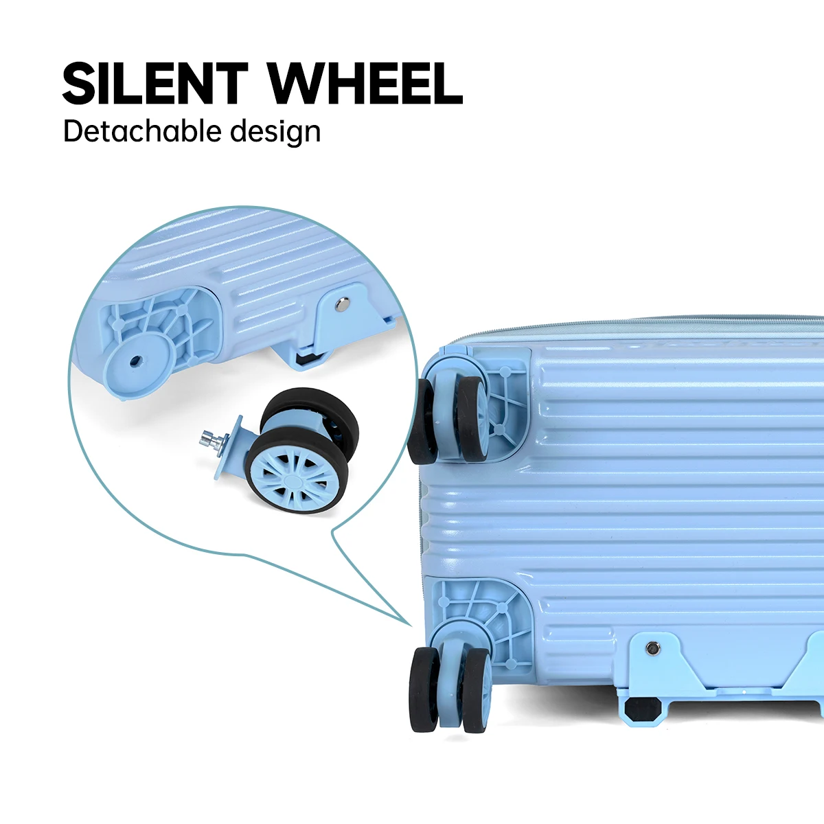 Universelle Reisetasche mit Rollen, geräumige Tasche für Damen, faltbare Trolley-Tasche, Einkaufstasche für Studenten. – Detail 6