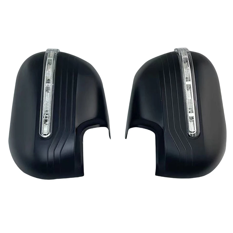 

Matte black Car Door Mirror Cover With LED Trim For Nissan Navara NP300 2016 2017 2018 2019 2020 Chrome Silver Car Accessories