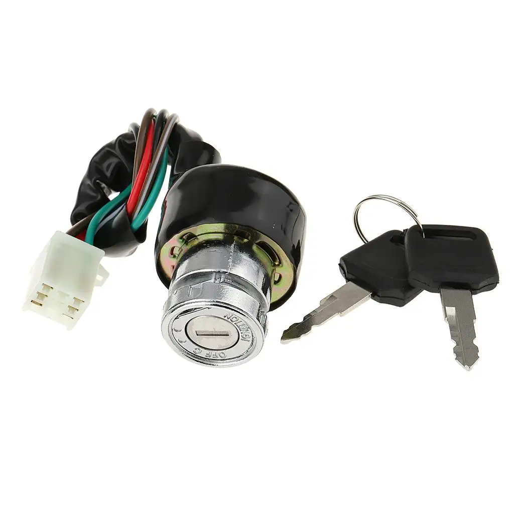 6 Wire Ignition Switch Starter Assembly Universal Motorcycle Parts with Key for Pit Bike Quad ATV Scooter Electrical Systems