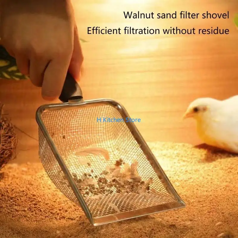 

16FC Sand Substrate Metal Sand Shovel Stainless Steel Mesh Corner Cleaner