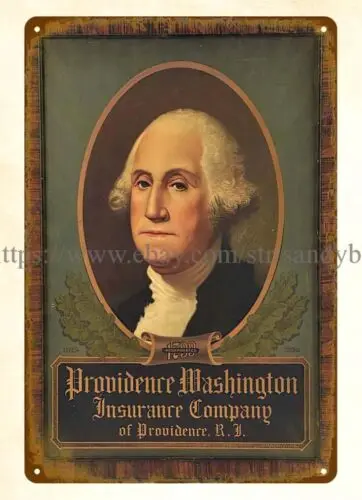 Providence Washington Insurance Co metal tin sign nostalgic garage shop wall