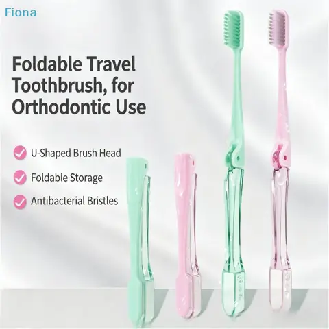 ☭Travel Folding Toothbrush Portable Mini Toothbrush With Soft Medium Bristles For CampingUseful Design Soft Bristles Brushes