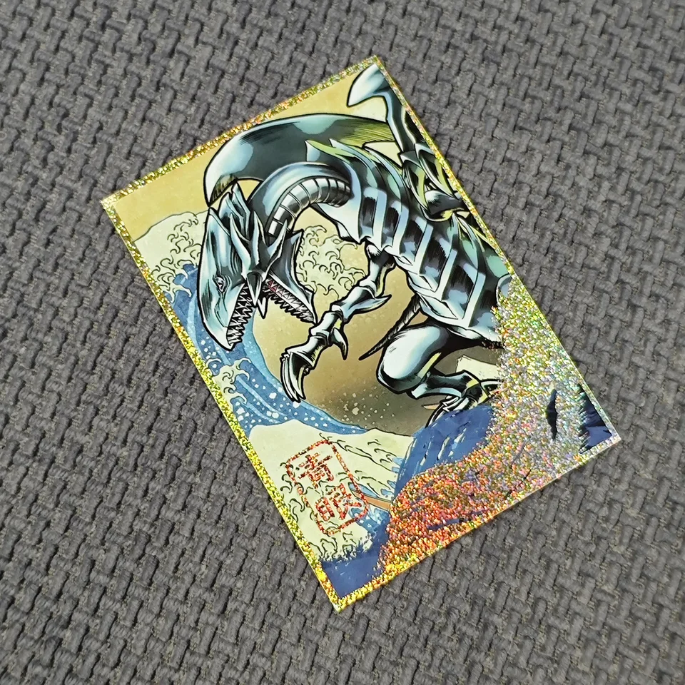 60PCS Original DIY Yugioh Blue-Eyes White Dragon Ukiyo-e Card Sleeves  Yu-Gi-Oh! TCG OCG Trading Cards Shine Protector Case