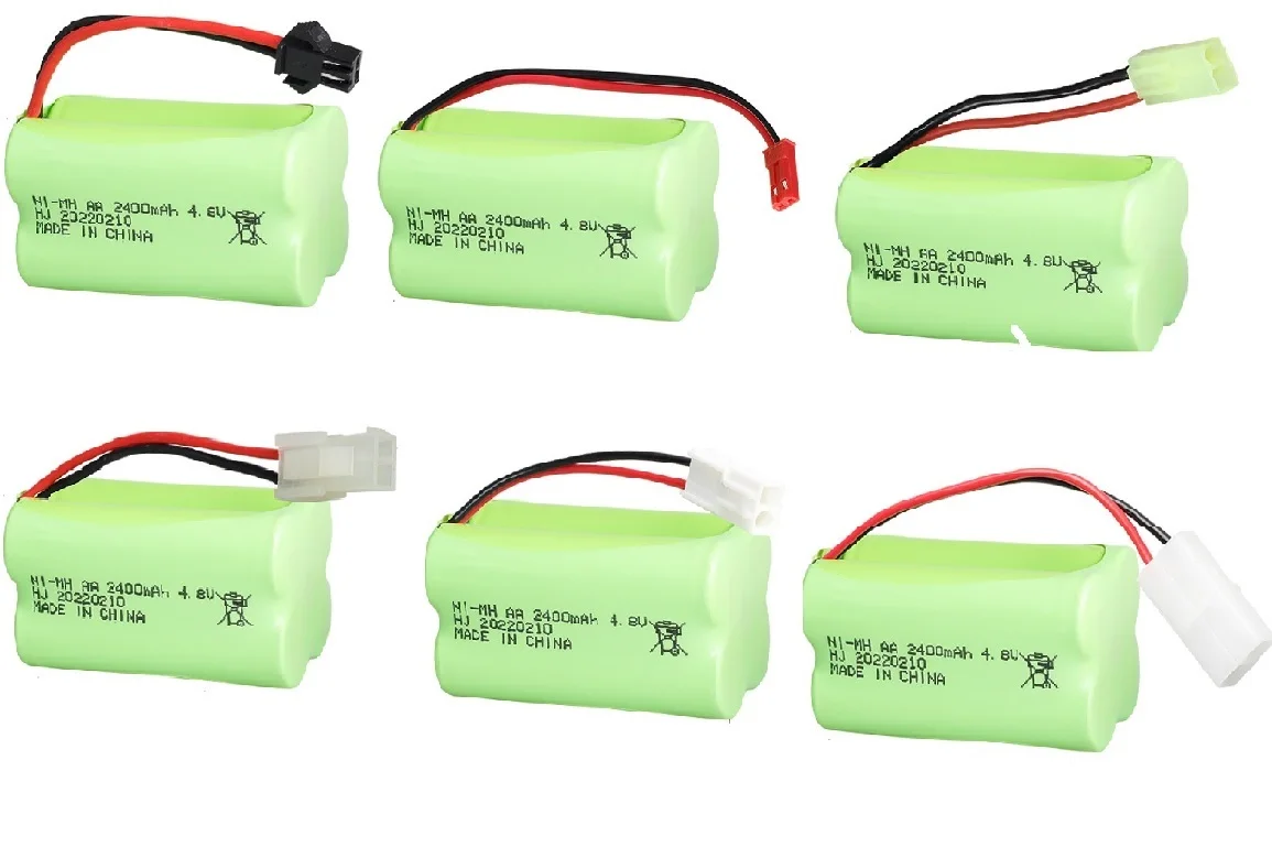 Batteria Ni-MH 4.8v 2400mah per giocattoli Rc Auto Serbatoi Robot Barche Pistole 4 * Batteria ricaricabile AA 4.8v