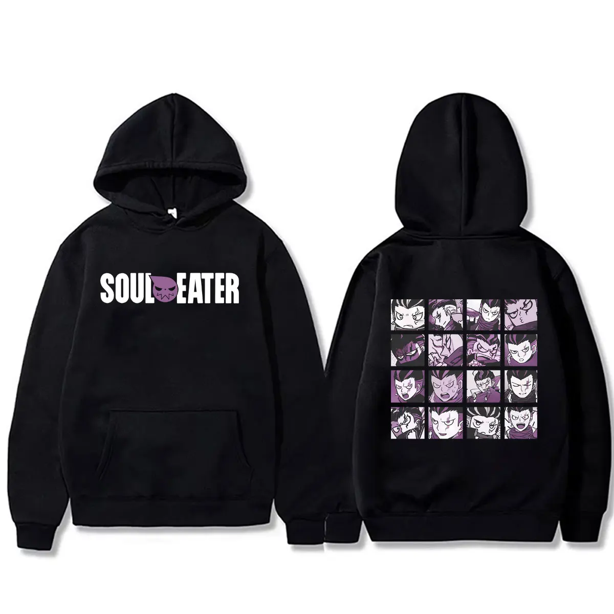

Anime Soul Eater Hoodie Manga Black Star Graphic Tracksuit Men Women Fashion Oversized Streetwear Male Vintage Casual Hoodies