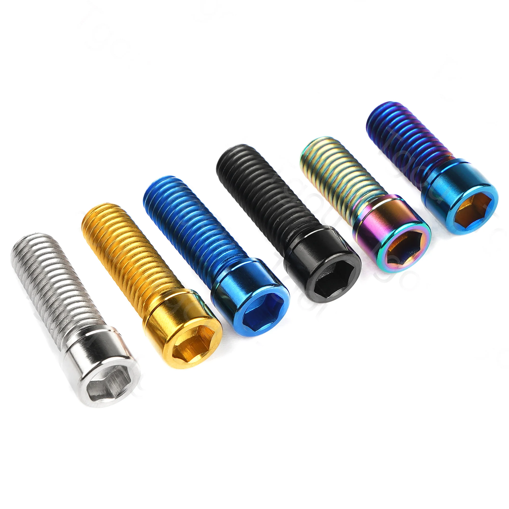 2pcs Titanium Bolts M7 M8 X20 25mm for BMX Stem Brompton Bike Handlebar Clamp Screws, Multi-Color Upgrade Fixings view 4