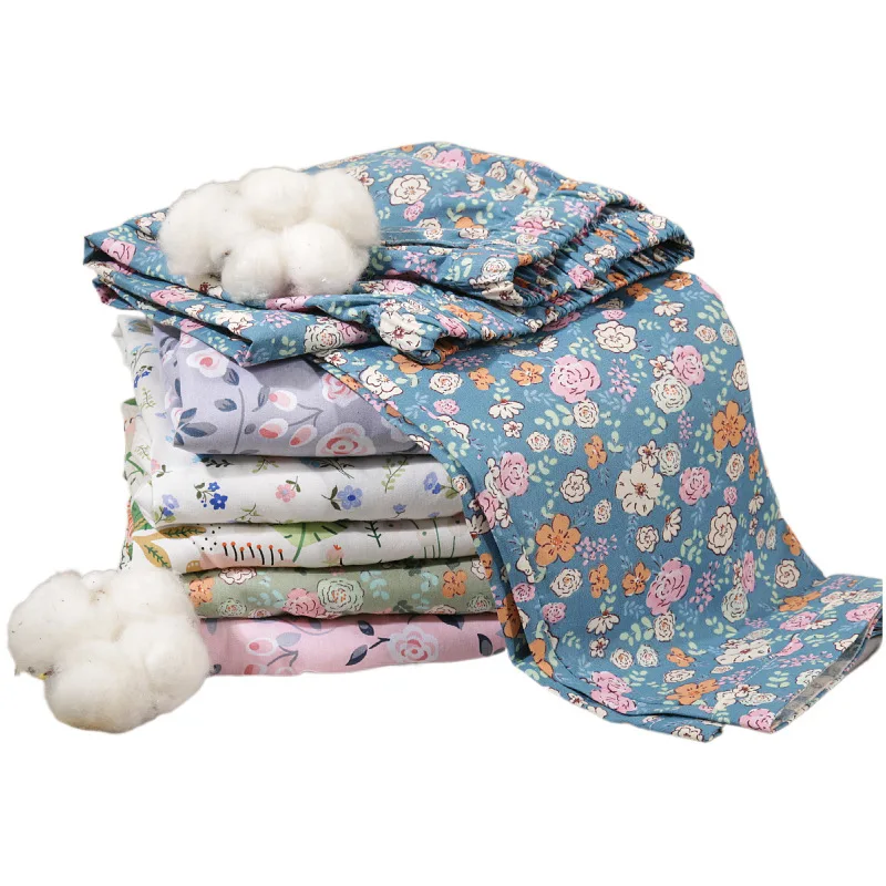 

Spring Autumn Women 100% Cotton Sleep Bottoms Female Plus Size Home Pants Loungewear Trousers Casual Print Pajama Pants