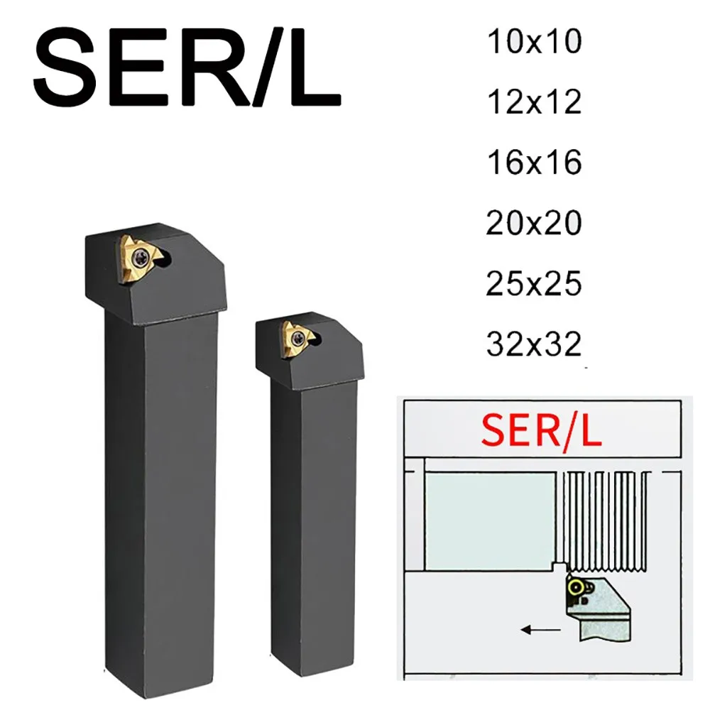 SER/L Alloy Steel Slotting 1212 1616 2020 2525 3232 External Thread Grooving Tool Holder CNC Machining Turning Tools Lathe Bar