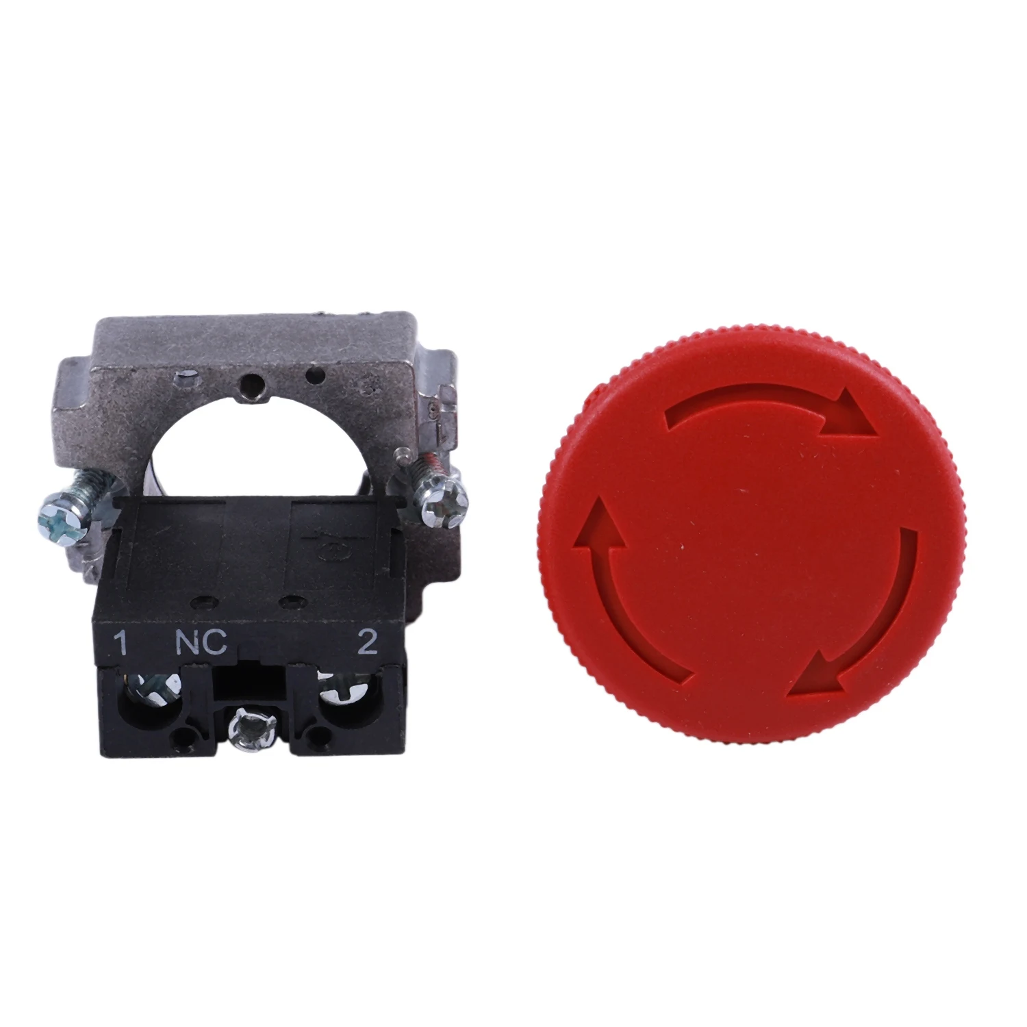 switch22mm NC Red Mushroom Emergency Stop Push Button Switch 600V 10A ZB2-BE102C XB2-BS542X1