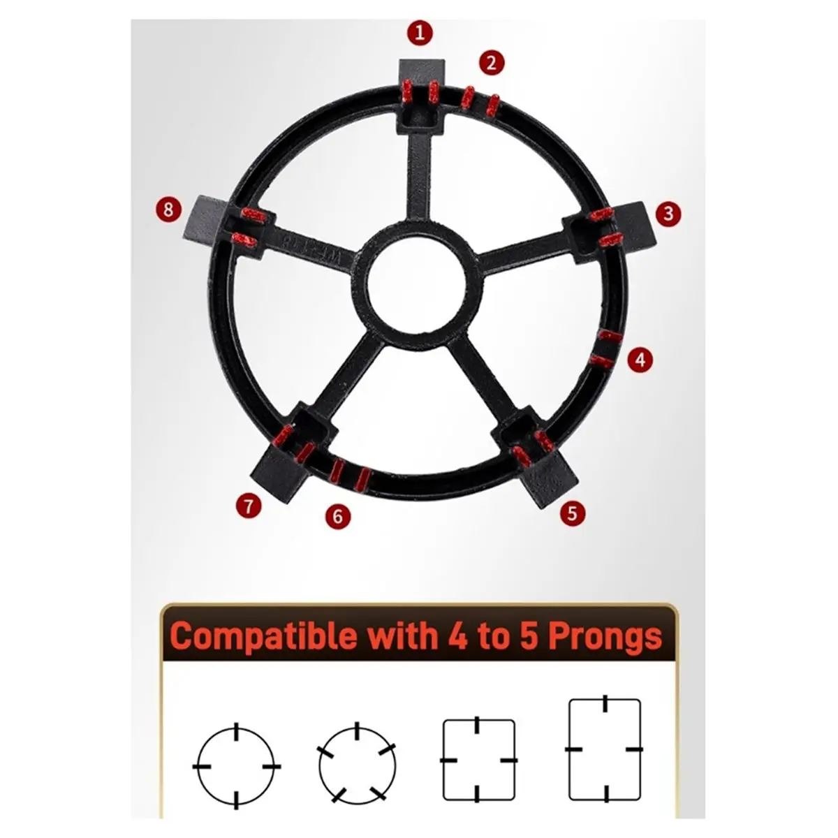 

2026 New Cast Iron Wok Support Ring for Moka Pot 2 in 1 Gas Ring Stove Top Stand for Wok Small Saucepan Reducer Ring Holder