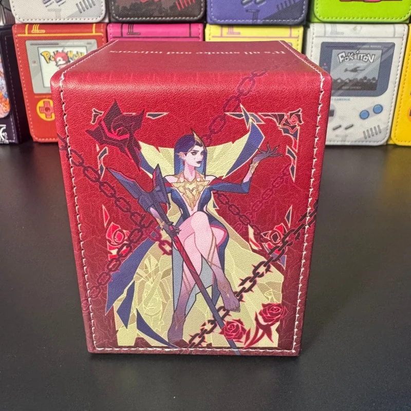 

Suitable for TCG Riftbounds Leb Theme Magnetic Leather Board Game Card Box OPCG PTCG DTCG WS Game Collection Card Storage Box