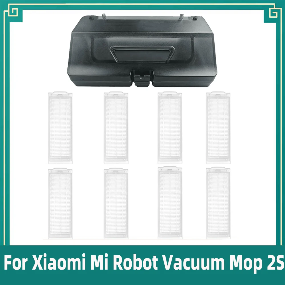 For Xiaomi Mi Mop 2S / 3C / Viomi V2 V3 /  Xiaomi S10 S12 B106GL 2 in 1 Water Tank Dust Box Hepa Filter Parts