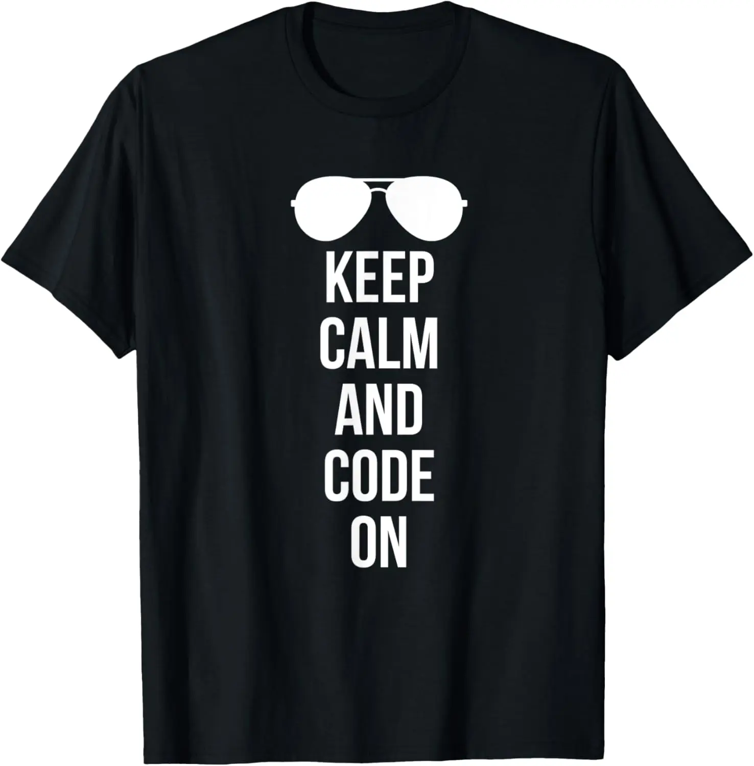 

Футболка Keep Calm and Code On для компьютерных кодировщиков