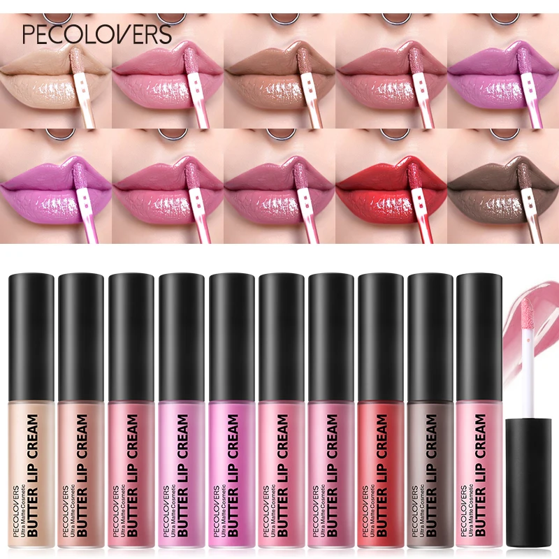 Matte Velvet Lip Glaze Waterproof Long Lasting Not EasyTo Fade Lip Gloss Silky Smooth Lipstick Makeup Sexy Women Lip Balm Gift