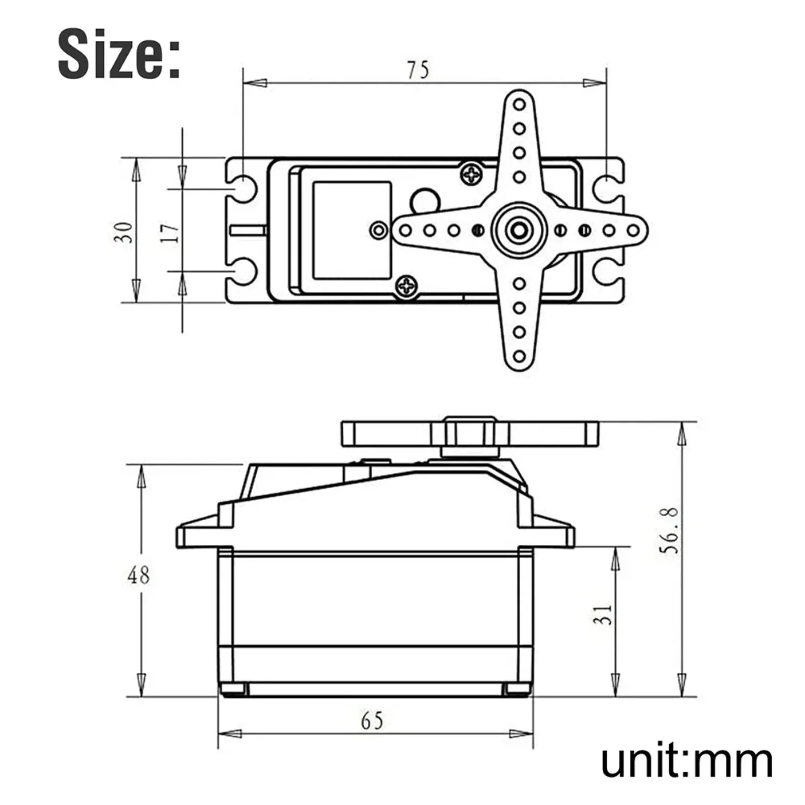 

DCSERVO DS5160SSG Digital Servo 60KG 80KG 150KG 160KG Waterproof Metal Gear for 1/5 1/6 RC Car Drift Crawler