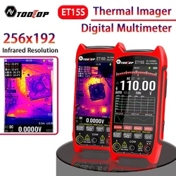 TOOLTOP ET15S Thermal Imager 256x192 IR Sensor 2 In 1 Digital Portable Multimeter for PCB Floor HVAC Repair Heating Inspection
