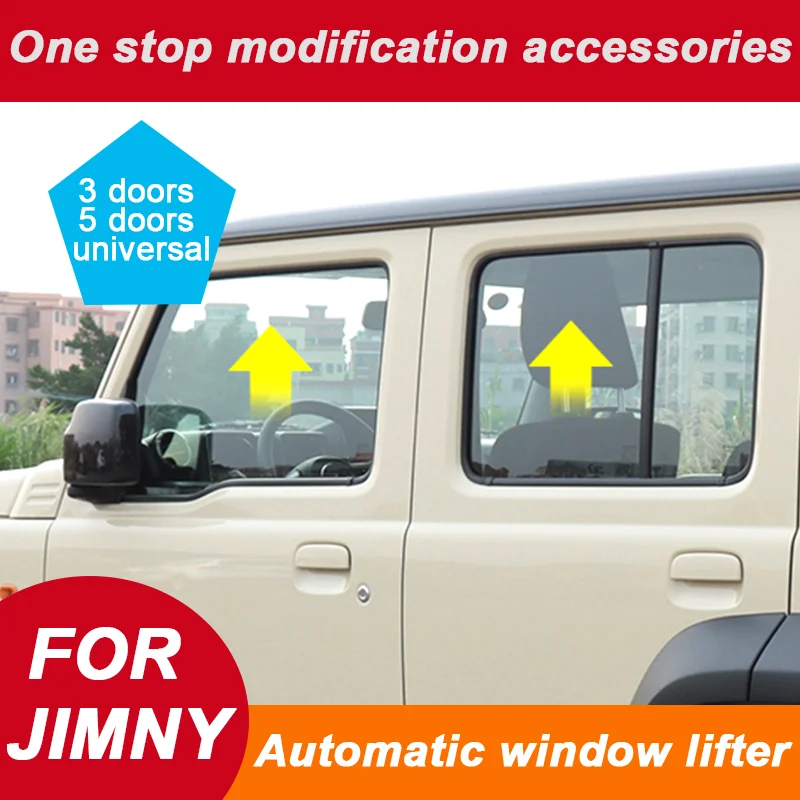 For Suzuki Jimny 2019-2025 3door 5Door JB74 Accessories Car Smart Window Automatic Lifter Reverse Mirror Automatically Folder