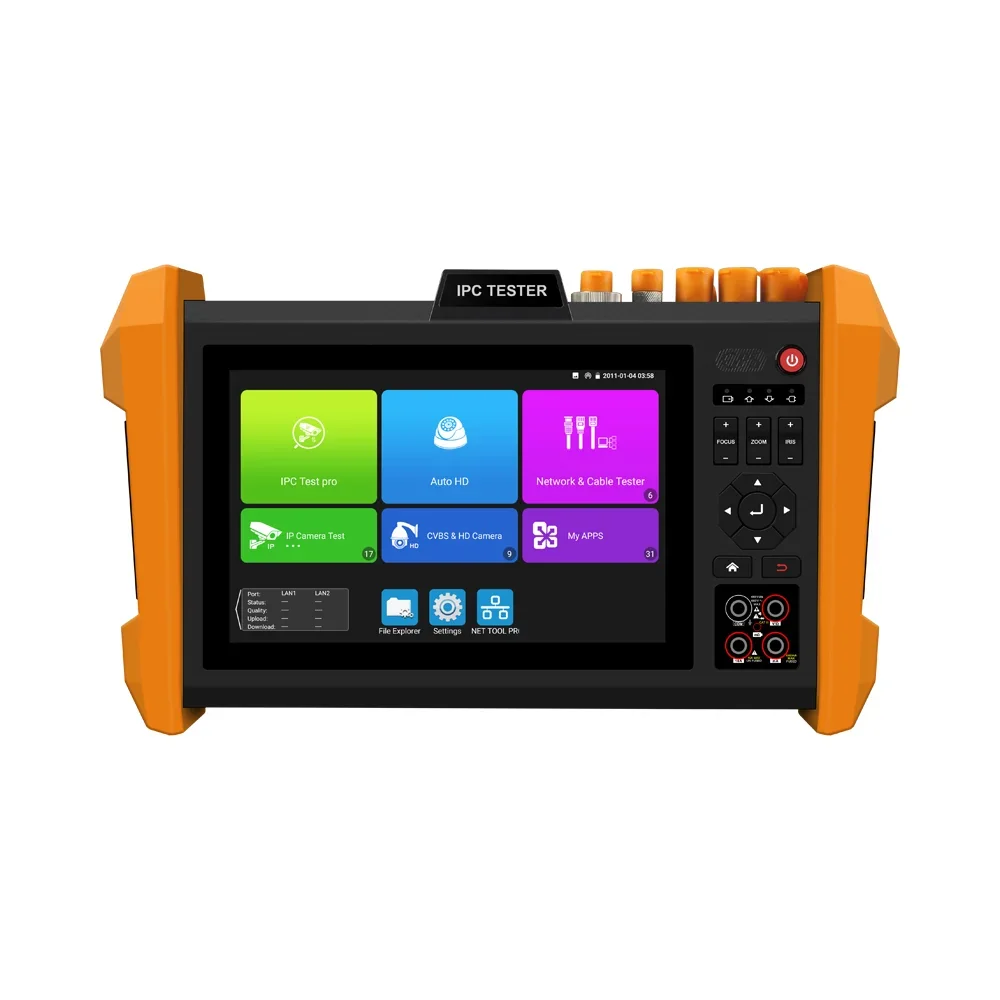All-In-One 8K Camera Tester With TDR Cable Test Video Level Meter Built-In Laser Distance Meter For Surveillance Accessories