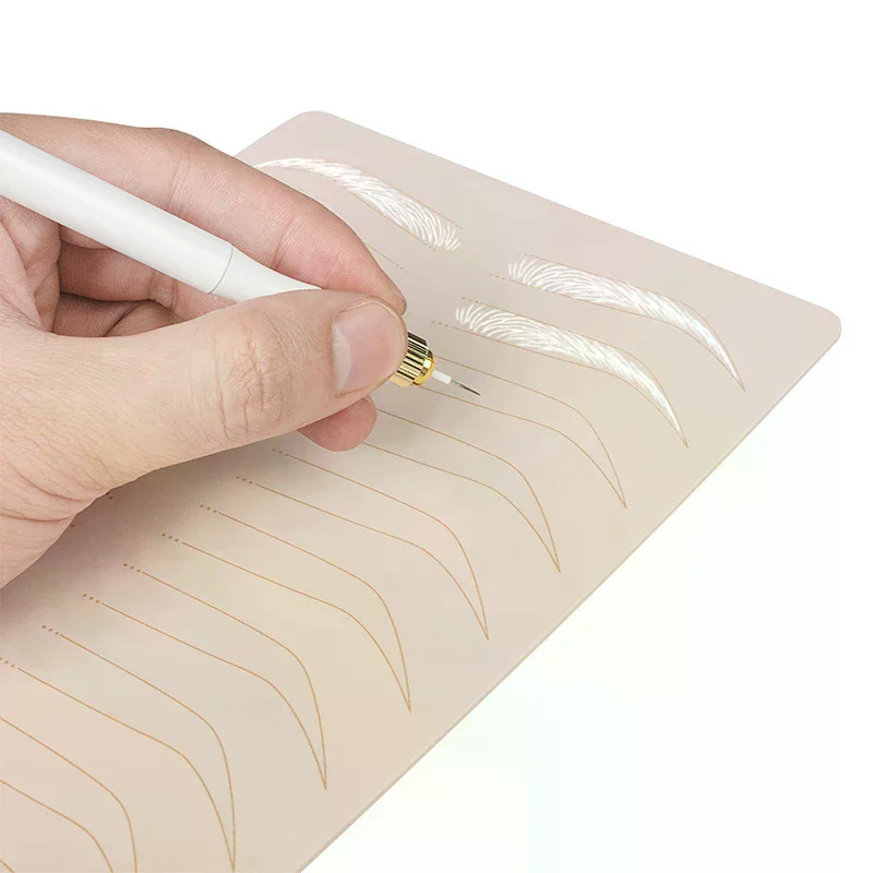 

1 Pcs Silicone Blank Eyebrow Brow Tattoo Permanent Makeup Supplies Microblading Practice Skin Tattoo Beginner Exercise Tool