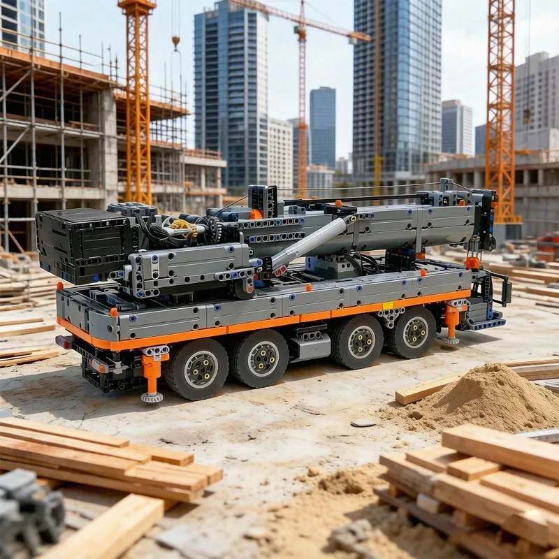 MOC-190089 Brand New Mechanical Structure Crane Truck Building Block Model 2265PCS DIY Birthday Toy Christmas Gift