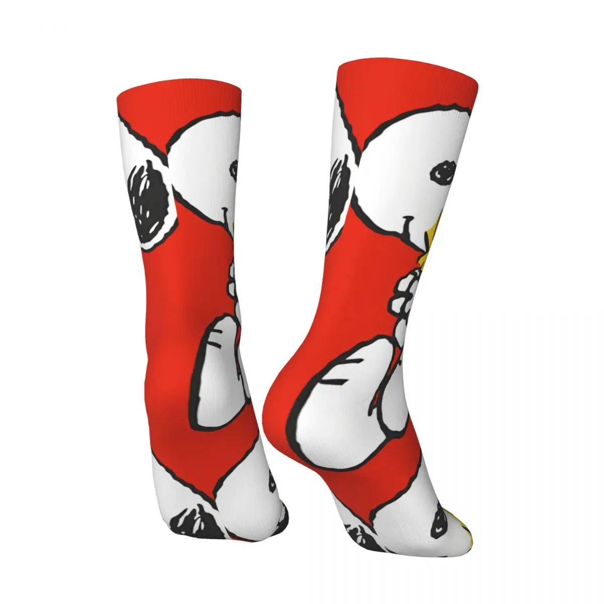 Vintage HFJFUI AJDO - Elepanth Fly Colorful Men's compression Socks Unisex Peanuts Snoopy Harajuku Pattern Printed Novelty Crew