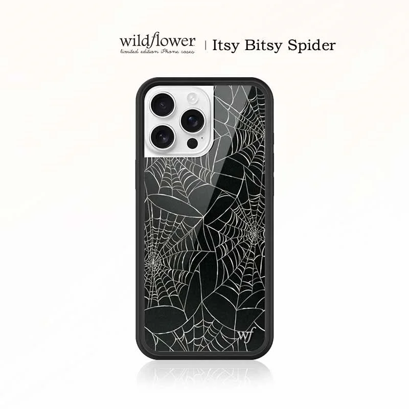 

Wildflower Itsy Bitsy Spider Phone Case For iPhone 12 13 14 15 16 17 Pro Max Plus 17Pro wf Cute spider web shockproof Cover﻿﻿﻿﻿﻿