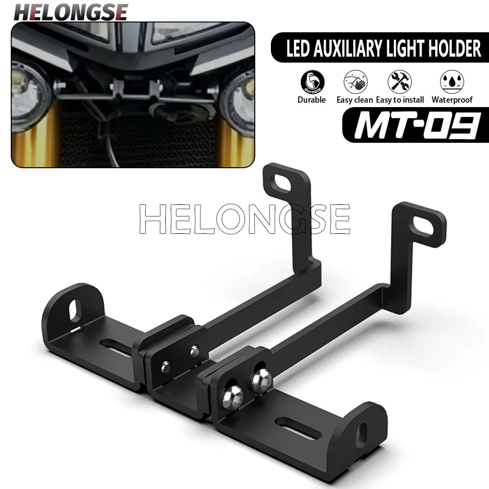 HELONGSE Motorcycle Spotlights Holder For Yamaha MT09 MT-09 mt 09 2015-2020 mt09 Fog Light Mounting Fog Lamp Support Accessoires