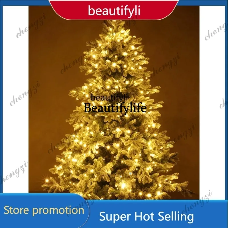 Flocking Christmas tree snow scene shooting mall window decoration Christmas snow tree a48