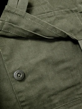 Swedish Motorcycle Jacket, Men's Retro Military Green Casual Cropped Jacket, 100% Cotton Canvas Workwear Asymmetric Safari Style 5