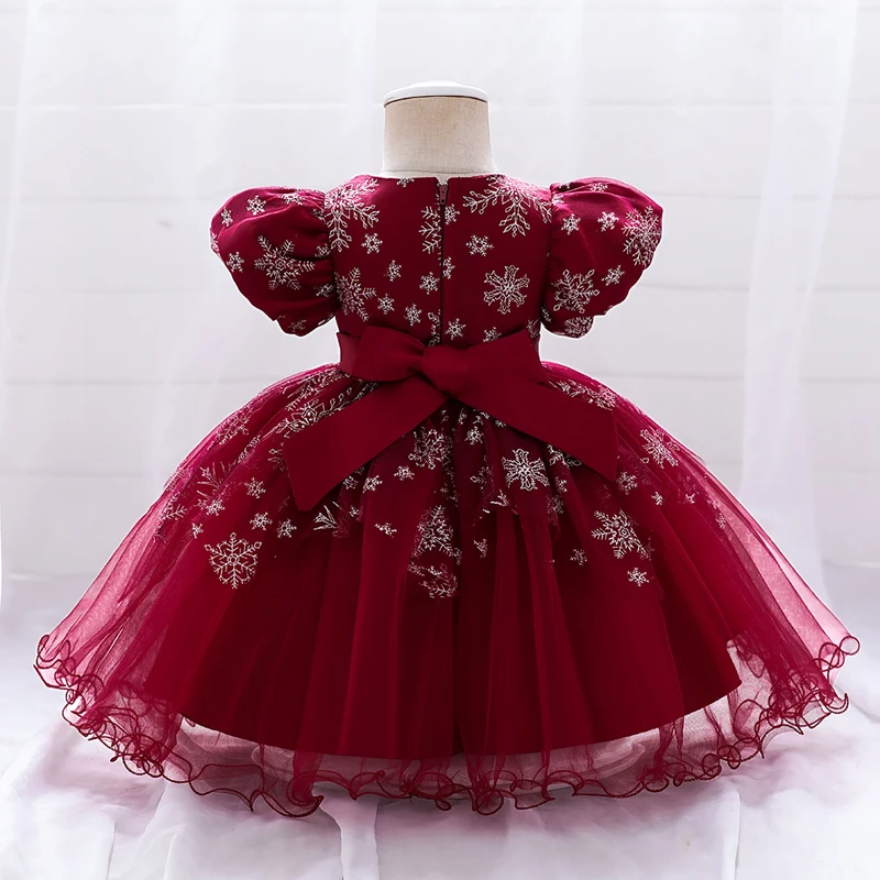 Formal Beading 1 Year Birthday Dress For Baby Girl Clothes Princess Dresses Lace Party Dress Vintage Costumes Ceremony 0-5 Year