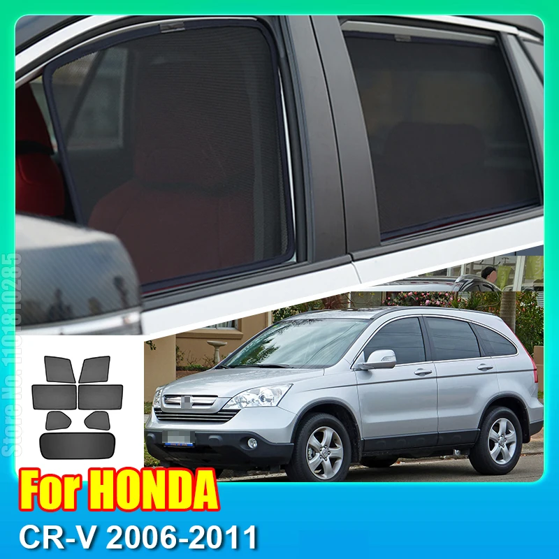 For Honda CR-V  III CRV 2006-2011 Car Magnetic Sunshade Shield Front Windshield Curtain Rear Side Window Sun Shade Visor