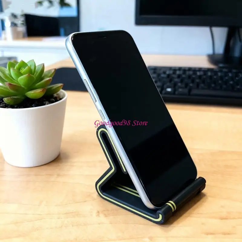 Compactly Cell Phones Stand for Desk with Front Support Lip, 3D Printed Holder 